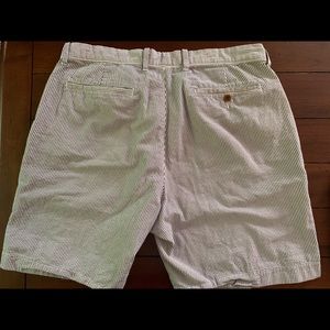 Men’s 36W JCREW light blue and white stripe shorts